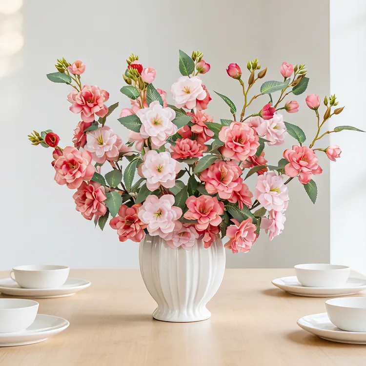 【送花瓶】客厅餐桌新款爆款假花装饰花摆件瓶仿真花家居仿生花