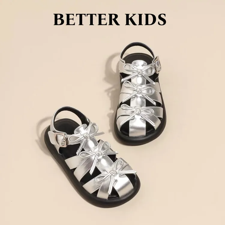 BETTER KIDS/好孩子女童凉鞋夏季2025新款儿童公主鞋包头软罗马鞋