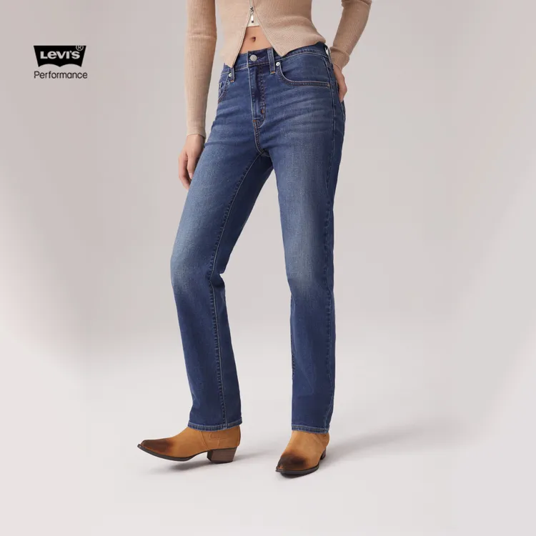 Levi's李维斯冬暖系列女士724高腰修身直筒美式复古休闲牛仔裤