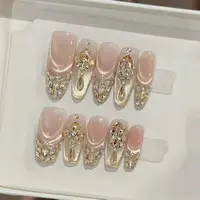 【维纳斯金纱】时尚清新纯欲高级感成品美甲穿戴式手工穿戴甲