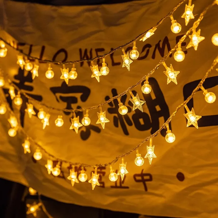 网红氛围装饰灯彩灯闪灯led串灯满天星专用后备箱地摊车灯带