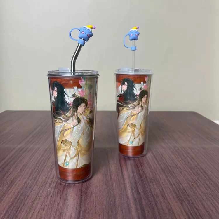 茶百道天官赐福联名PP杯改造材料包亚克力外壳玻璃不锈钢内胆杯盖