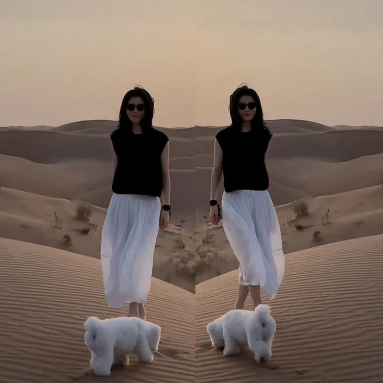 2025夏季新款韩版设计感时尚百搭黑色上衣女休闲白色半身裙两件套