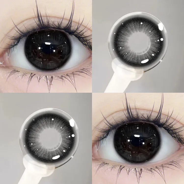 OVOLOOK日抛10片咕咕黑小直径自然隐形眼镜黑色自然扩瞳美瞳G2