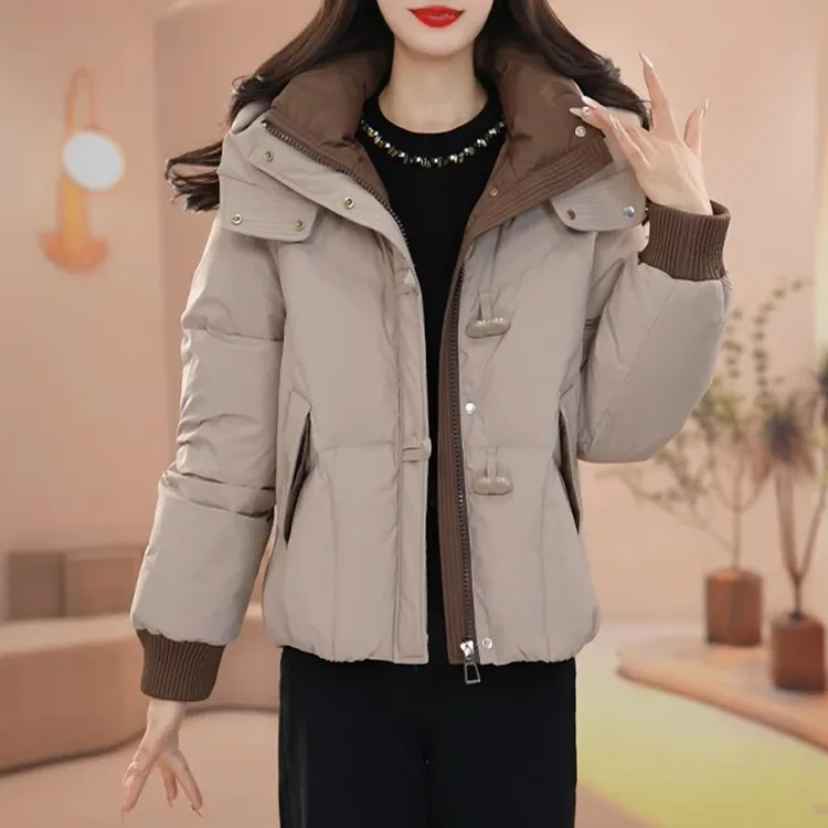 SHALLDOER 潮酷短款廓形棉服2026冬季款保暖实穿气质简约冬日时尚