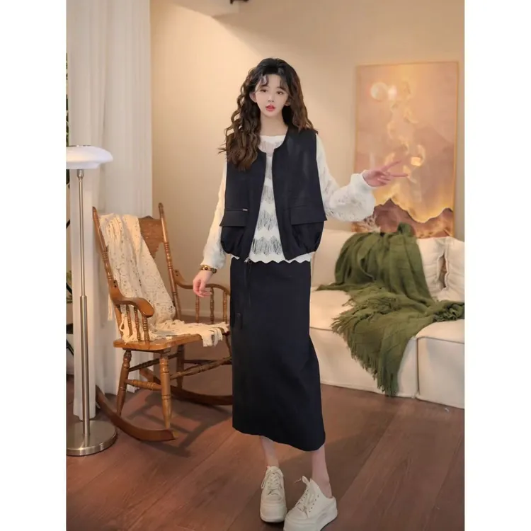 余紫绮【楚辞魂】高级感马甲上衣+半身裙两件套装ZO1218350