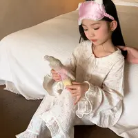 【双纱棉】女童睡衣a类纯棉春秋款儿童家居服全棉宝宝长袖套装