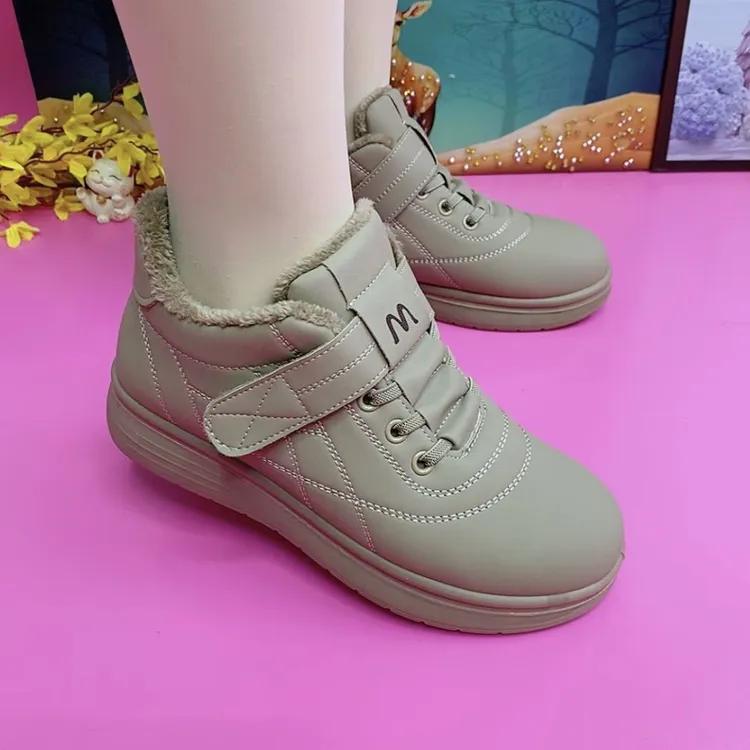 冬季棉鞋加绒保暖妈妈防滑耐磨超轻防冻轻便妈妈鞋