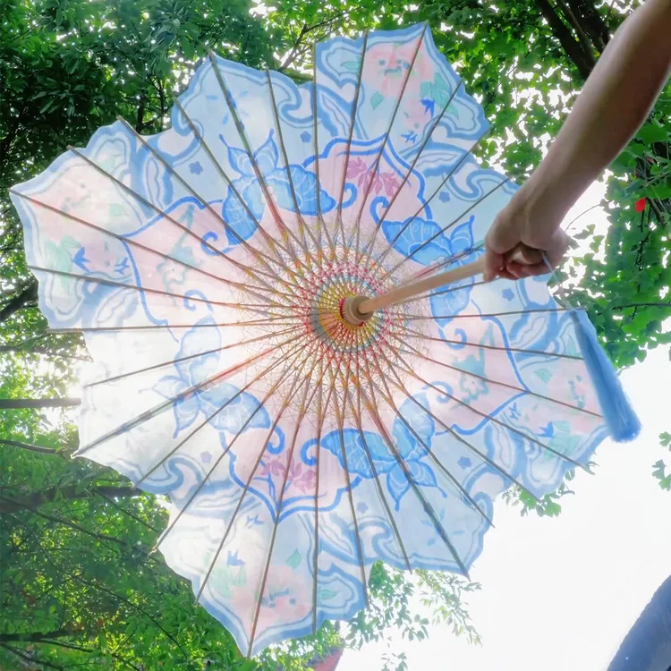 中典云肩油纸伞防雨防晒实用传统纯手工影视道具伞国风复古手工伞