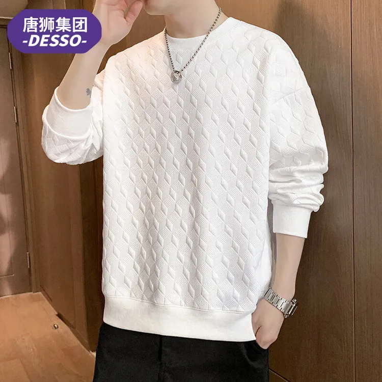 唐狮集团DESSO卫衣男士春秋季圆领长袖休闲百搭潮流打底衫上衣男