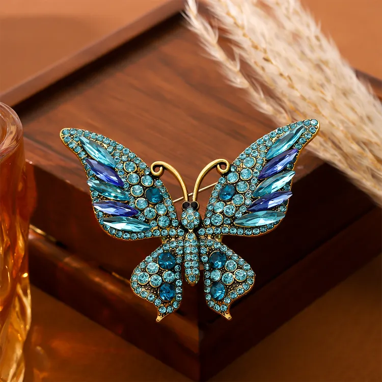 铜合金合成锆石胸针 轻奢风时尚新款胸针ZB0308