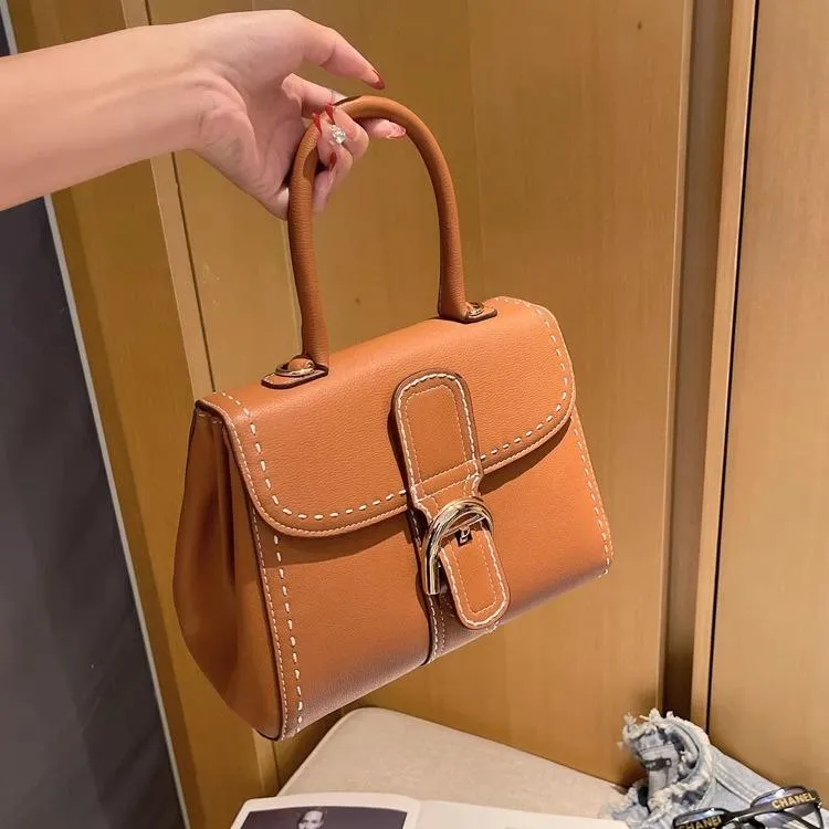 情人节新款高级感凯莉包女欧美复古蚕丝材质单肩斜挎潮百搭包包20