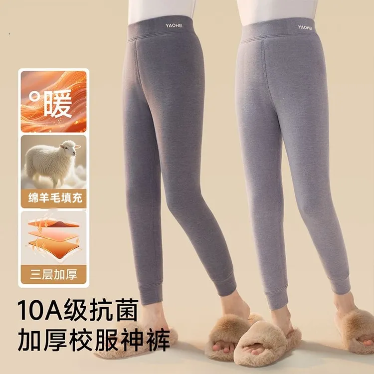 儿童保暖裤加绒加厚校服神器冬季内搭初中生一条过冬内穿棉裤商品图