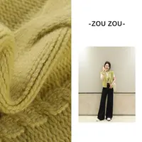 邹邹小个子新品 绞花V领重工针织马甲女秋季复古百搭气质叠穿开衫