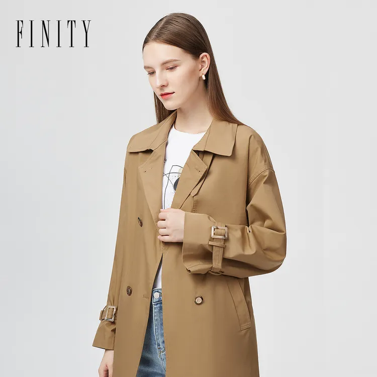 【粉丝专享】FINITY 新款女士时尚气质休闲百搭风衣 F21UD3823F