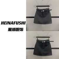 HEINA【通勤百搭】韩系毛呢A字裙9588