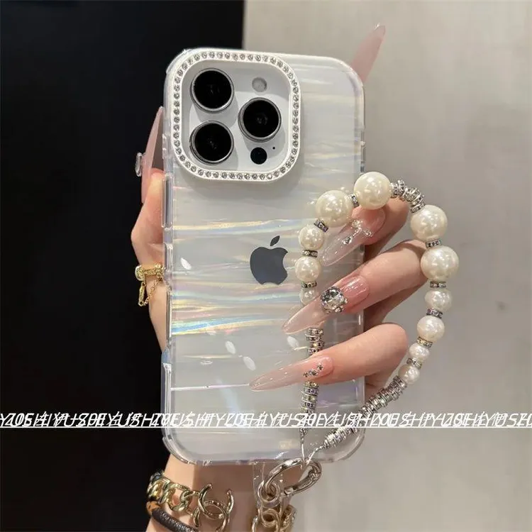 新款高级贝壳纹全包镜头膜适用iPhone16promax手机壳15苹果14女13