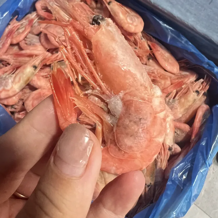 大规格头膏头籽腹籽北极甜虾熟冻即食野生深海虾