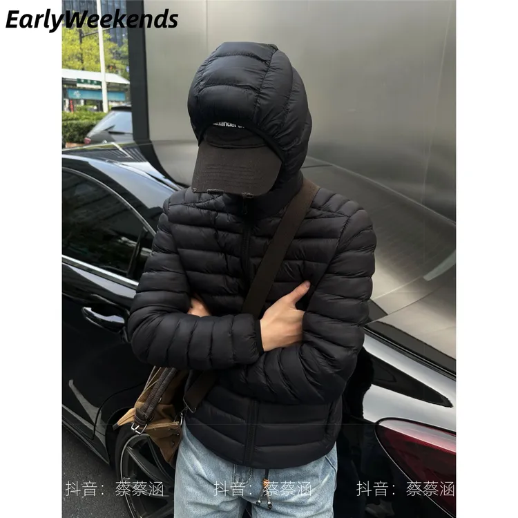 周末早起 美式工装硬核保暖排骨可卸帽棉服秋冬夹克外套内胆上衣