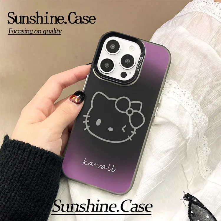 【彩银】眨眼KT适用于苹果16promax华为vivo小米oppo防摔手机壳