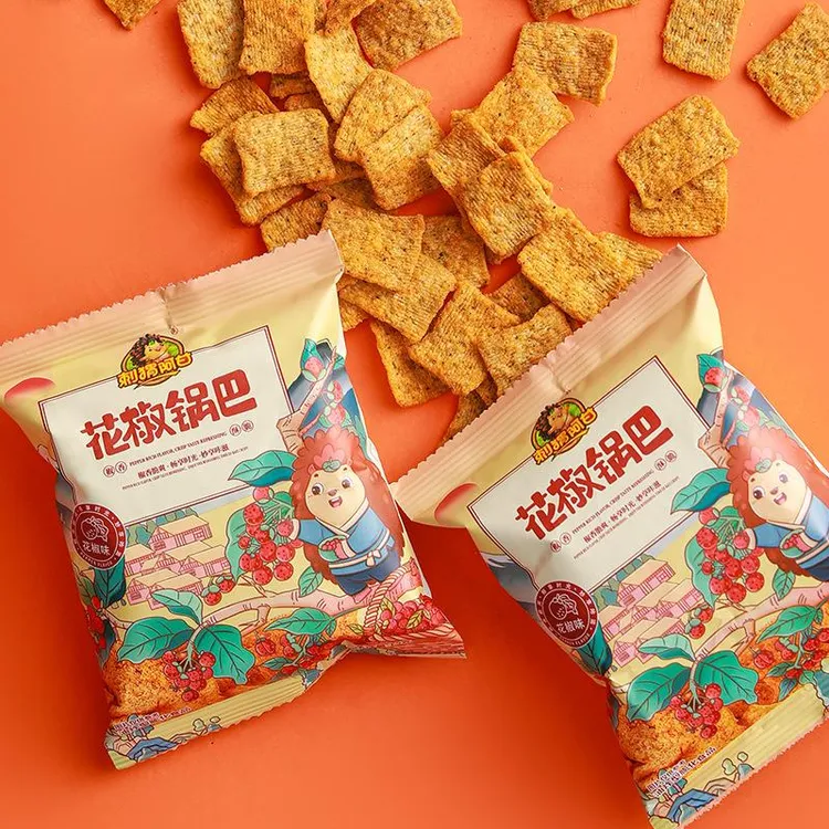 刺猬阿甘花椒锅巴网红小吃办公室吃货追剧解馋小零食休闲食品袋装