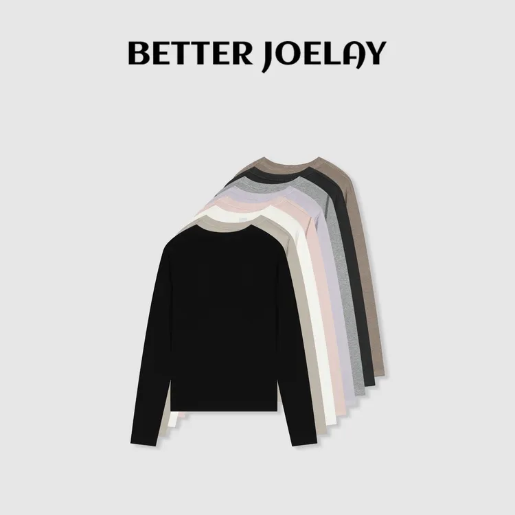 BETTER JOELAY-【铭悦湾湾】时尚百搭T恤长袖简约休闲风KH3519