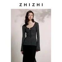 致知 木兰花/泛兰舟 微透肌理感纱线套头毛衣衫25年秋ZZ2EAKZN067