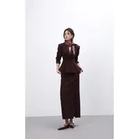 DENGDAHA「奥西斯女士」通勤风 极简复古纯色翻领西SHBZW652041