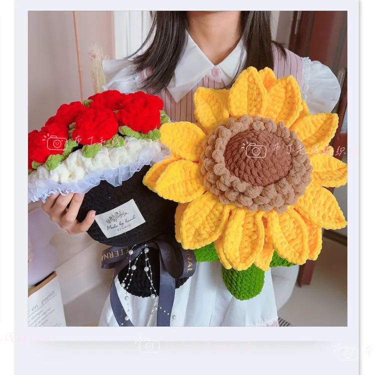 非成品 冰条线系列 手工DIY毛线材料包（送视频教程和钩织图解）