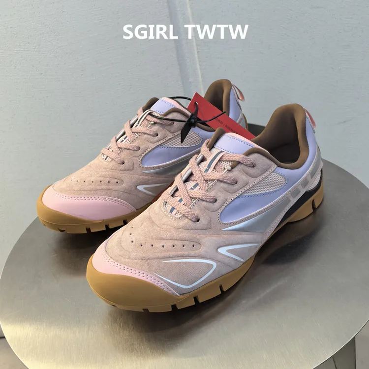 SGIRL TWTW2025年春夏新款真皮网布透气平底时尚休闲鞋老爹鞋女鞋