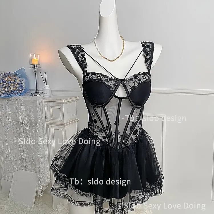 刘掰掰【相遇】轻奢性感睡衣纯欲元气甜美显瘦蕾丝高级大码睡裙 