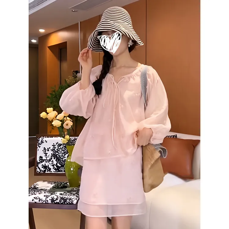 知性风衣服2025夏季时尚气质绣花衬衫长短款半身裙套装洋气衣服女