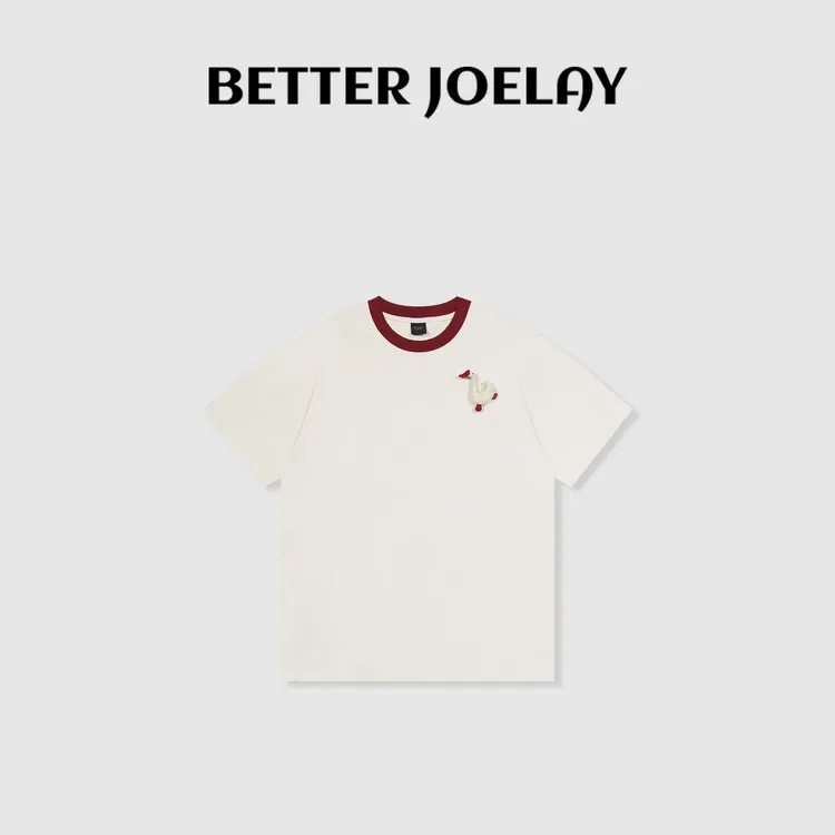 BETTER JOELAY -大版【飞天鹅】百搭T恤短袖休闲圆领KH1596 
