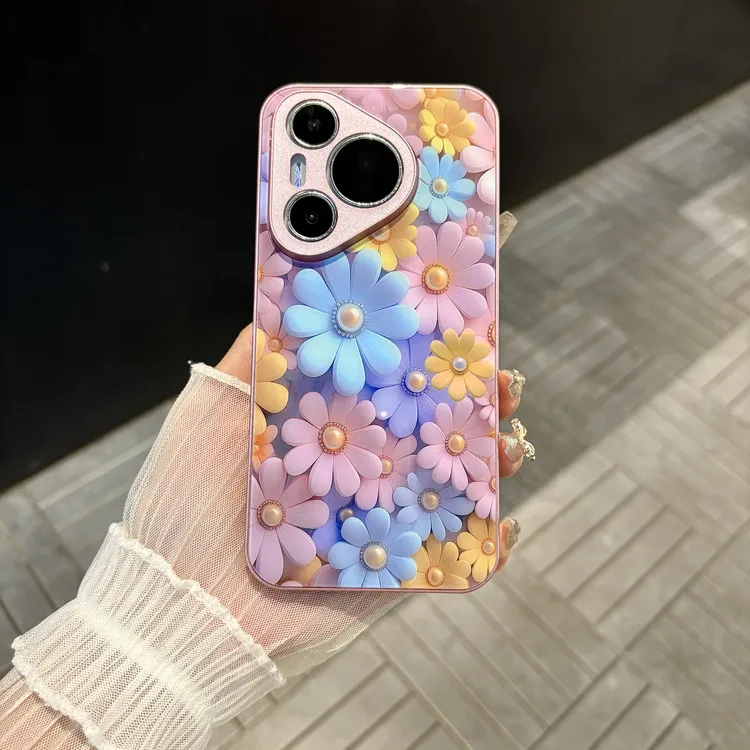 苹果/华为/oppo/vivo/小米 多巴胺小雏菊适用pura70玻璃手机壳