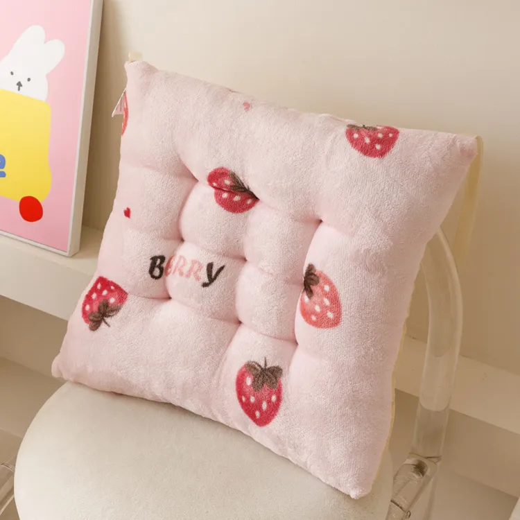 四季款方形椅子坐垫居家用教室上课学生凳子垫防滑底儿童地板垫子