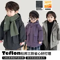 9月24【轻暖同行】儿童杜邦三防派克棉服纯色立体大袋工装款外套