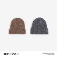 LIURUONAN | 9.28四周年 羊驼毛混纺蓬松长绒毛针织毛线帽