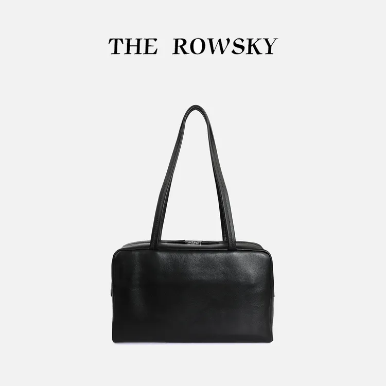 杨圣坤2025秋季新品复古光泽蜡感羊皮休闲简约单肩手提包B258390