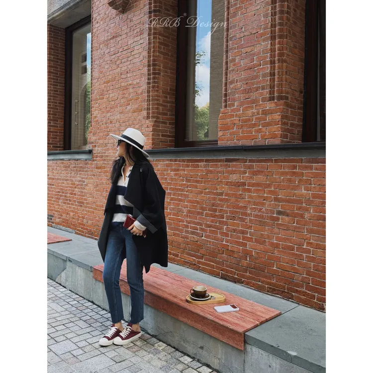 RRB Design「经典回归」修身百搭毛边小脚牛仔裤