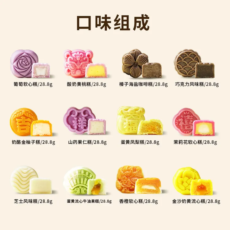 【买一送一】羊城高档造型中式中秋月饼糕点礼盒伴手礼特产零食点心