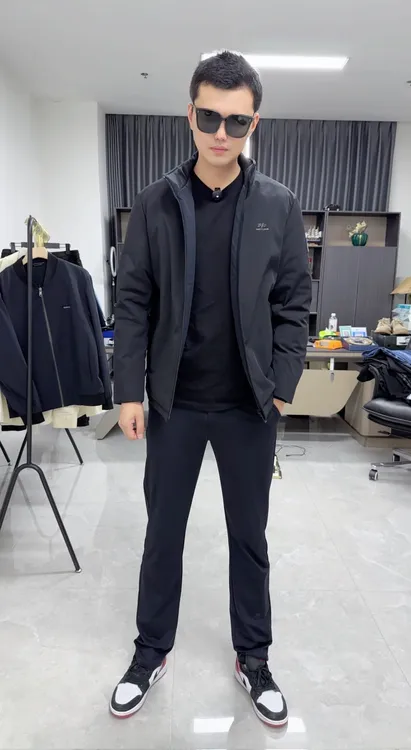 海秋冬立领纯色羽绒服