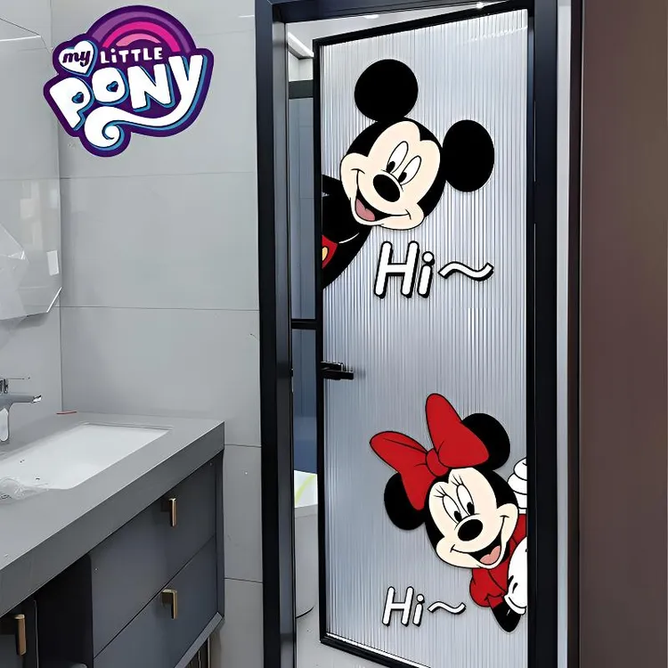 【卡通米奇】卫生间厨房玻璃门猫和老鼠迪士尼可爱情侣装饰贴装饰品