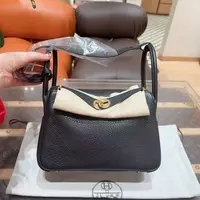 99新 Hermes/爱马仕 lindy26TC皮 U刻