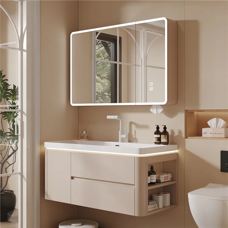 新款圆弧马桶柜浴室柜组合陶瓷一体海洋盆卫生间浴室柜购买链接