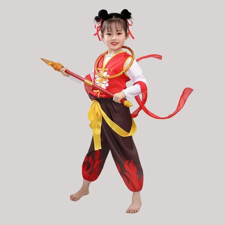 巴拉巴拉适用哪吒之魔童降世同款衣服六一男女哪咤衣服儿童演出服