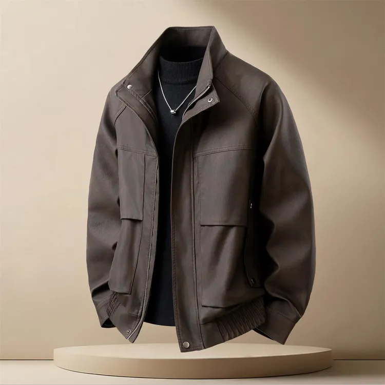 美式皮衣男加绒外套秋冬季2025新款潮牌高级感痞帅加厚保暖皮夹克