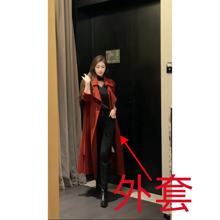 【闪耀凌清】新款轻奢时尚双面长款羊毛大衣外套