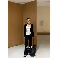 爱唯依（F）-显瘦神裤！高腰微喇显瘦针织休闲裤（MO8208#）LIMO