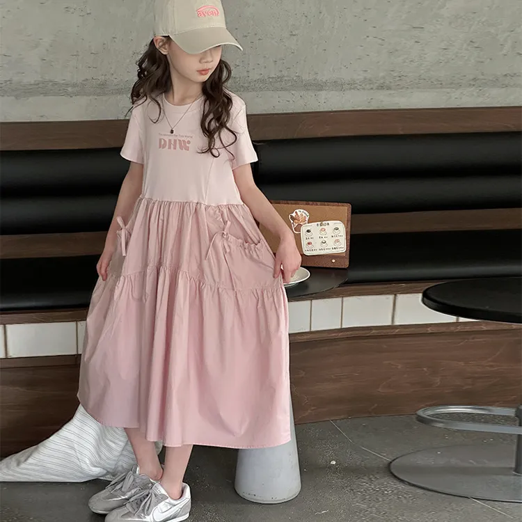 女童连衣裙夏季2025夏款儿童洋气时尚裙子中长款中大童韩版公主裙