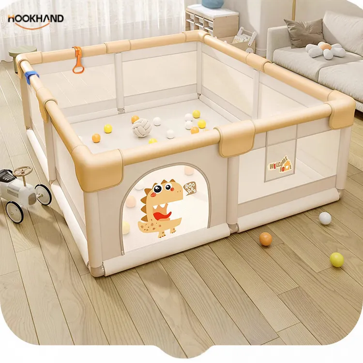 围栏婴儿防护栏宝宝客厅地上学步儿童室内家加厚游戏爬行垫一体